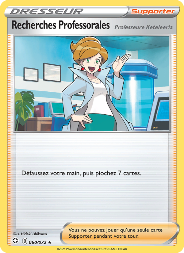Recherches Professorales (Professeure Keteleeria) 60 — Destinées Radieuses (French Pokémon TCG card)