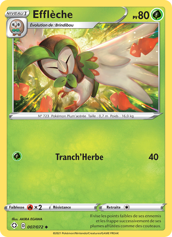 Efflèche 7 — Destinées Radieuses (French Pokémon TCG card)