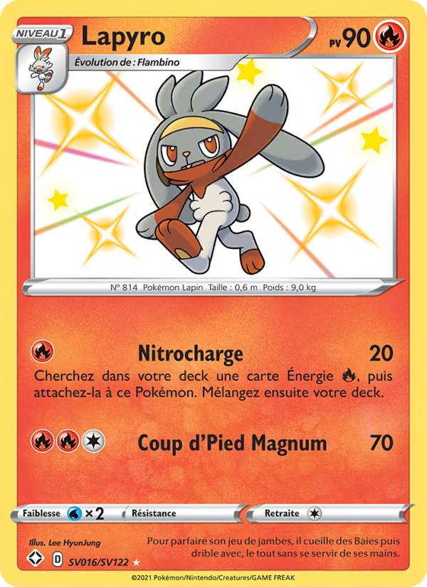 Lapyro SV016 — Destinées Radieuses (French Pokémon TCG card)