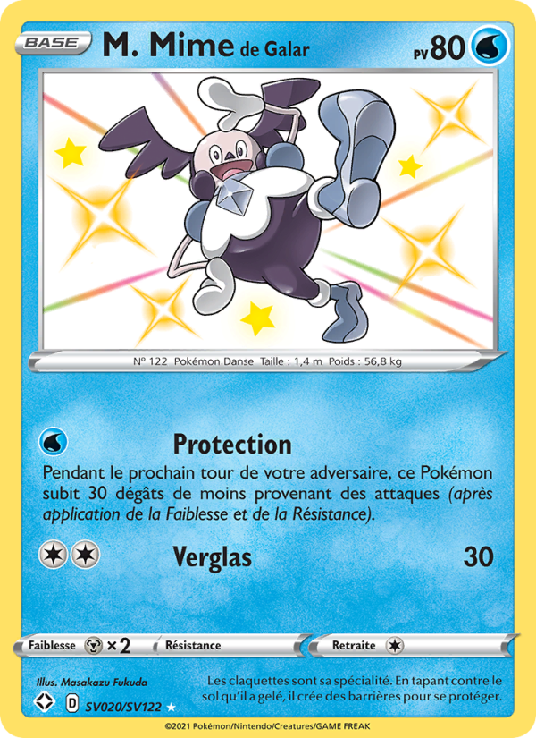 M. Mime de Galar SV020 — Destinées Radieuses (French Pokémon TCG card)