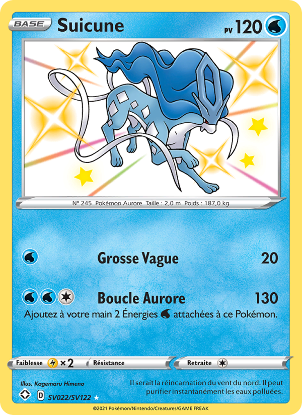 Suicune SV022 — Destinées Radieuses (French Pokémon TCG card)