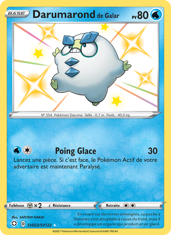 Darumarond de Galar SV023 — Destinées Radieuses (French Pokémon TCG card)
