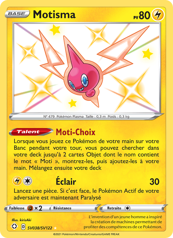 Motisma SV038 — Destinées Radieuses (French Pokémon TCG card)