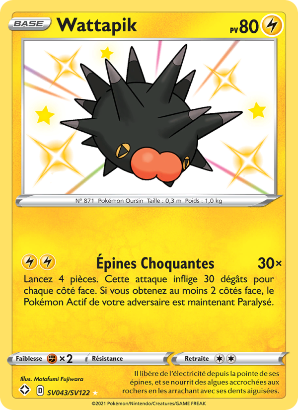 Wattapik SV043 — Destinées Radieuses (French Pokémon TCG card)
