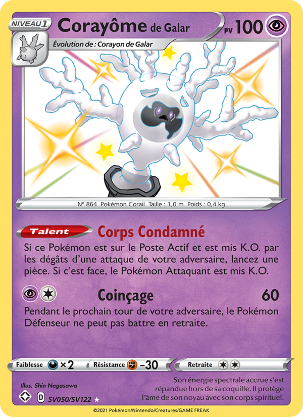 Corayôme de Galar SV050 — Destinées Radieuses (French Pokémon TCG card)