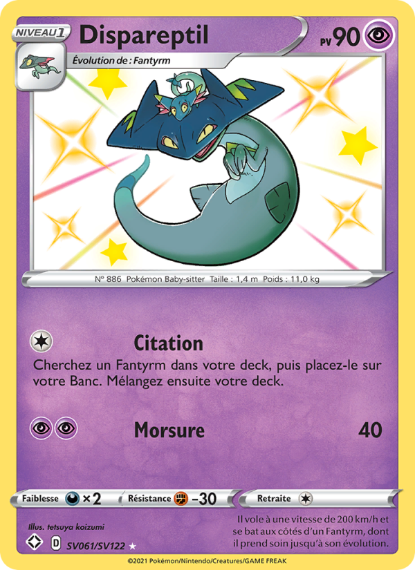Dispareptil SV061 — Destinées Radieuses (French Pokémon TCG card)