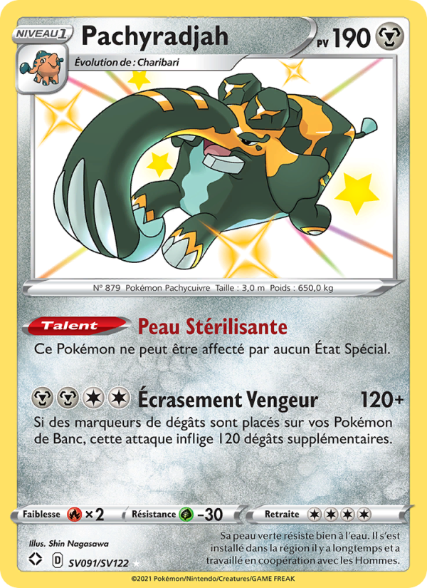 Pachyradjah SV091 — Destinées Radieuses (French Pokémon TCG card)