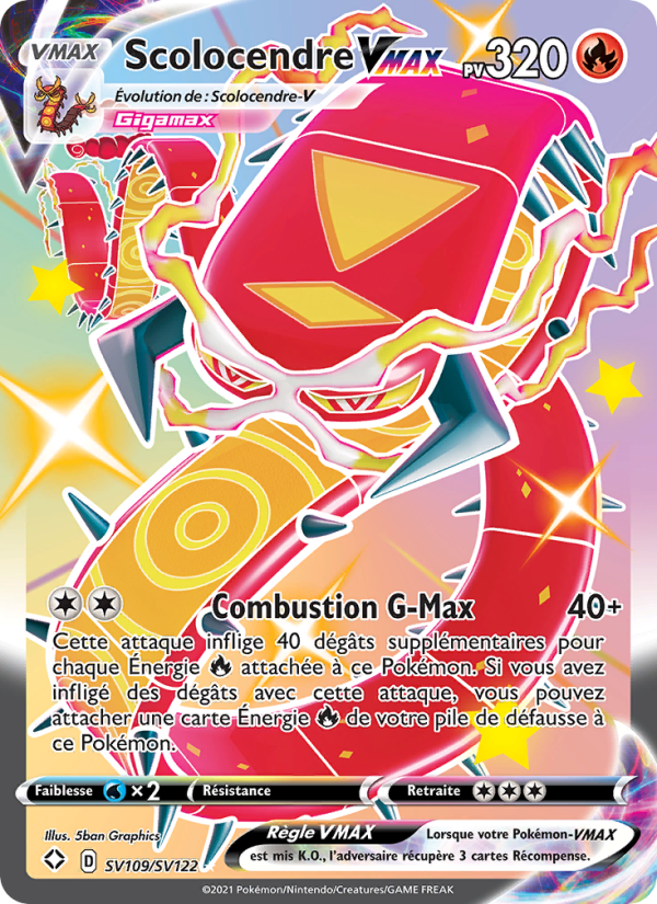 Scolocendre VMAX SV109 — Destinées Radieuses (French Pokémon TCG card)
