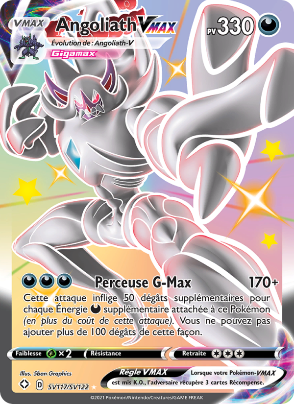 Angoliath VMAX SV117 — Destinées Radieuses (French Pokémon TCG card)