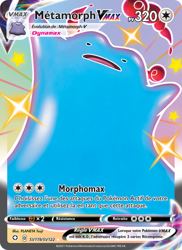 Métamorph VMAX SV119 — Destinées Radieuses (French Pokémon TCG card)