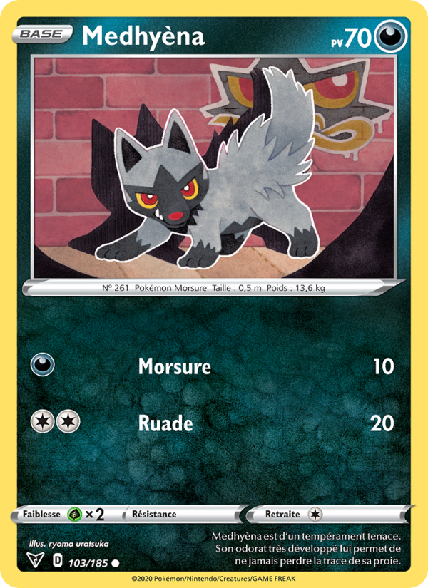 Medhyèna 103 — Voltage Éclatant (French Pokémon TCG card)