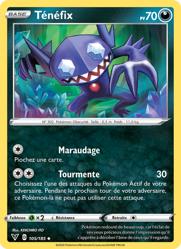 Ténéfix 105 — Voltage Éclatant (French Pokémon TCG card)