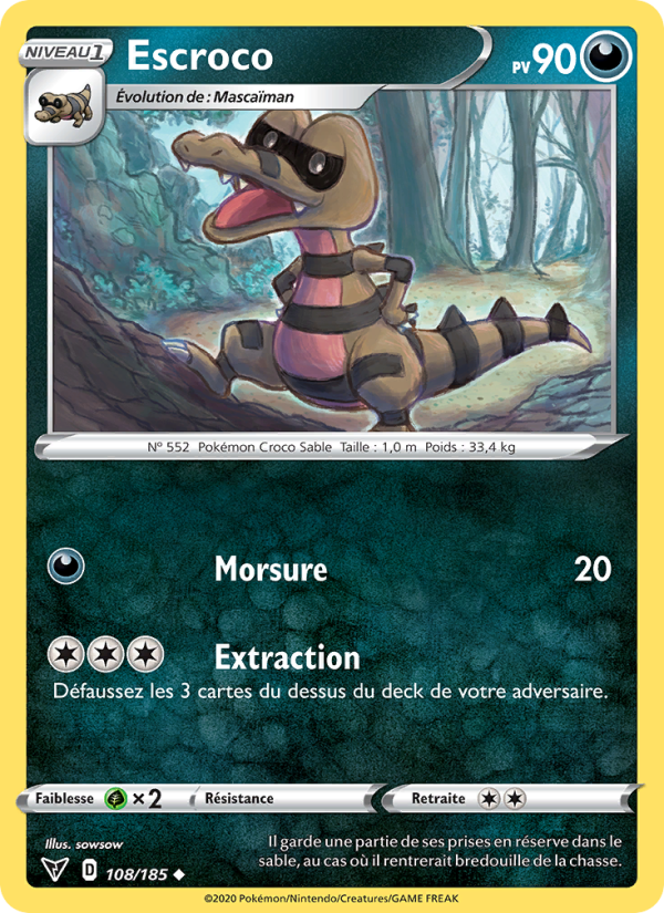 Escroco 108 — Voltage Éclatant (French Pokémon TCG card)