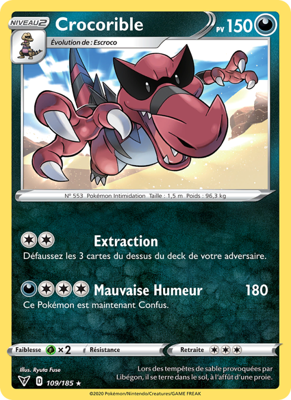 Crocorible 109 — Voltage Éclatant (French Pokémon TCG card)