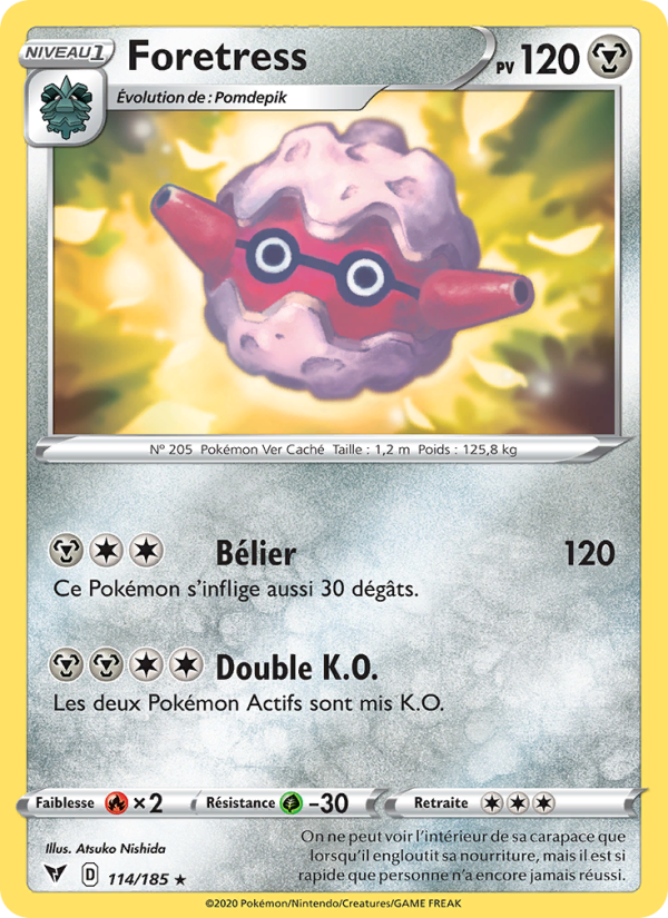 Foretress 114 — Voltage Éclatant (French Pokémon TCG card)