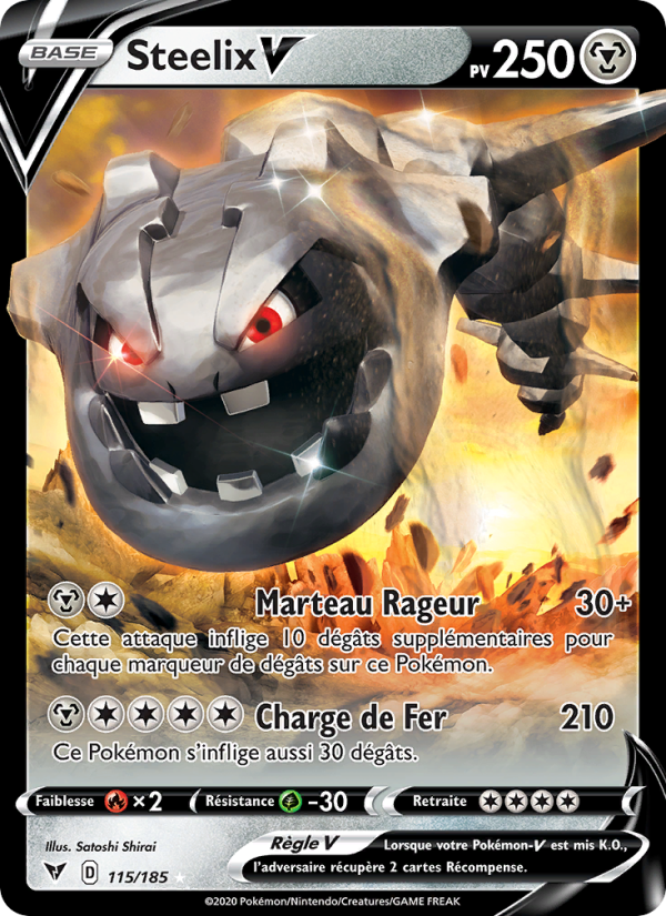 Steelix V 115 — Voltage Éclatant (French Pokémon TCG card)