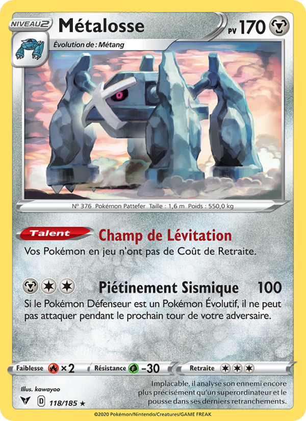 Métalosse 118 — Voltage Éclatant (French Pokémon TCG card)