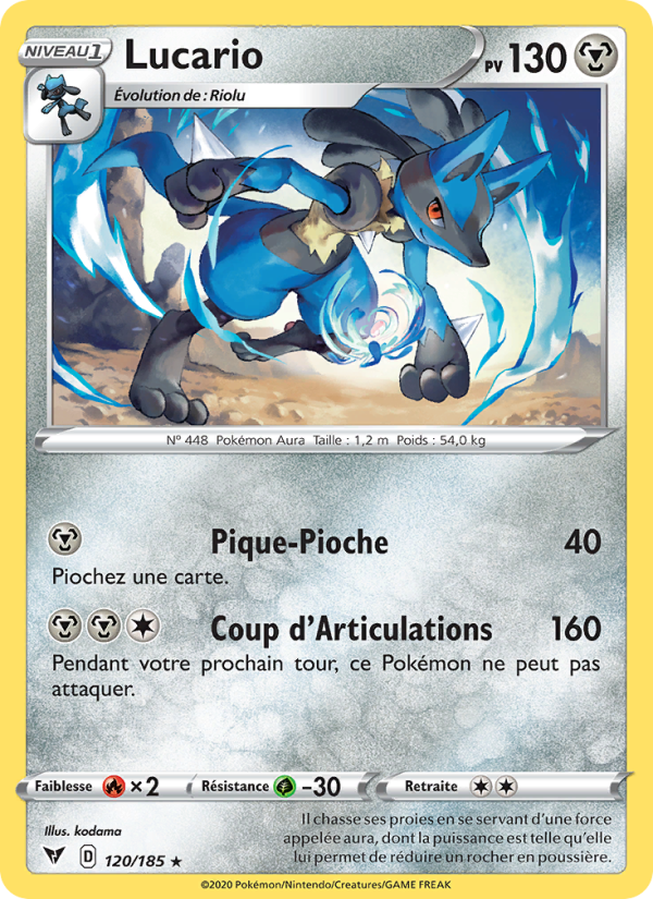 Lucario 120 — Voltage Éclatant (French Pokémon TCG card)