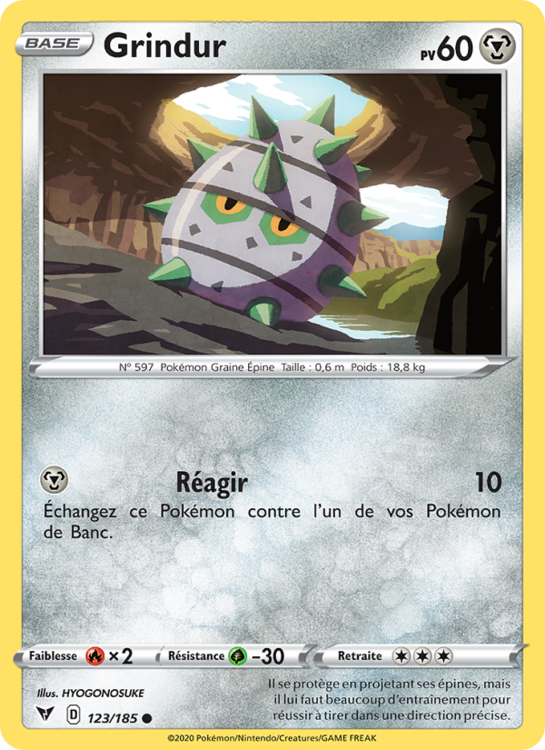 Grindur 123 — Voltage Éclatant (French Pokémon TCG card)