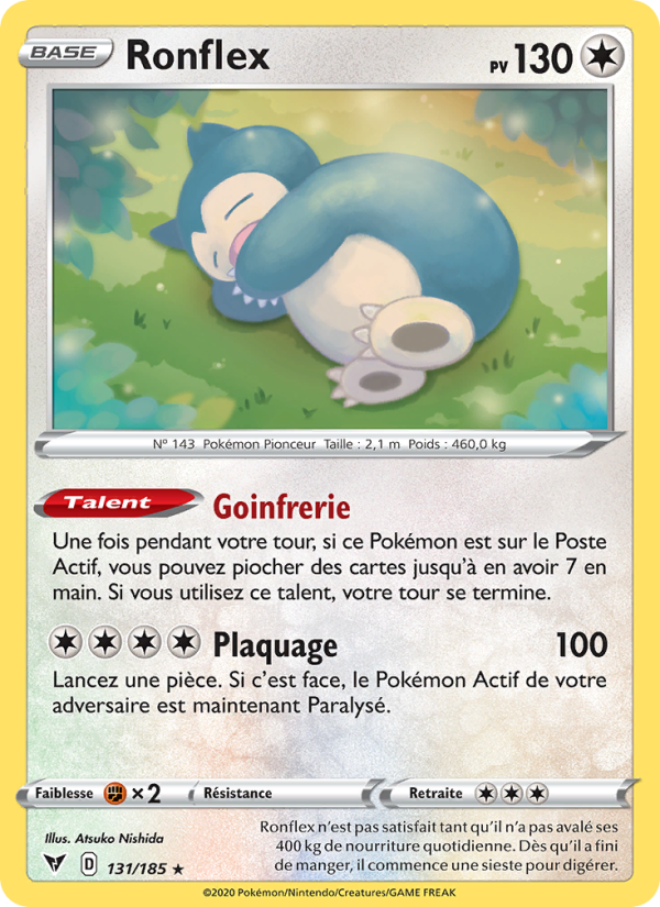 Ronflex 131 — Voltage Éclatant (French Pokémon TCG card)