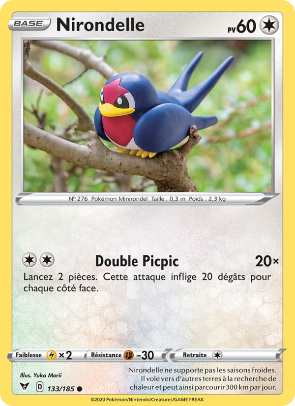 Nirondelle 133 — Voltage Éclatant (French Pokémon TCG card)