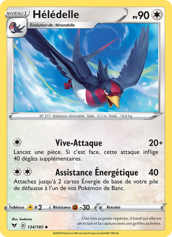 Hélédelle 134 — Voltage Éclatant (French Pokémon TCG card)