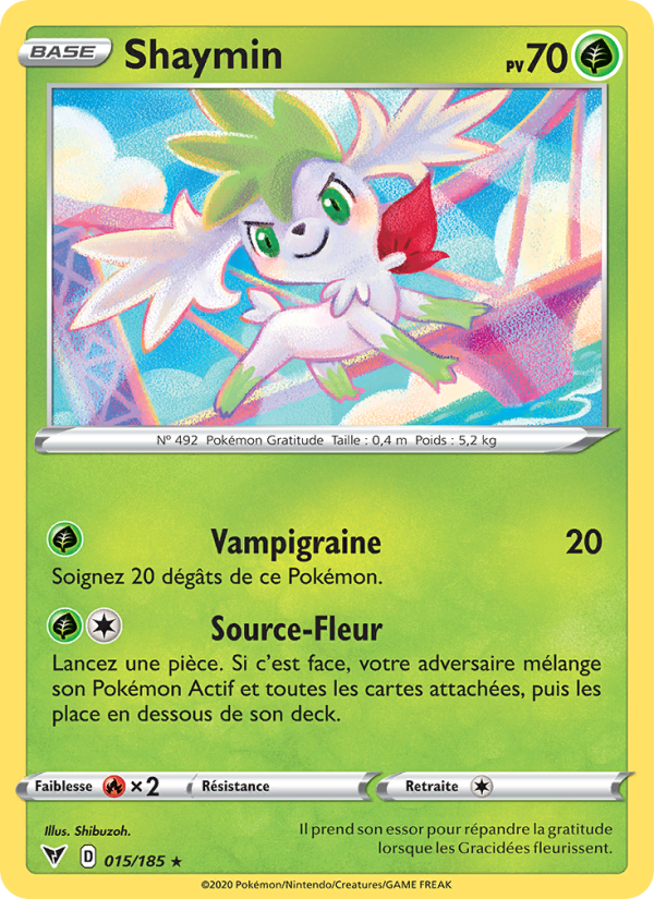 Shaymin 15 — Voltage Éclatant (French Pokémon TCG card)