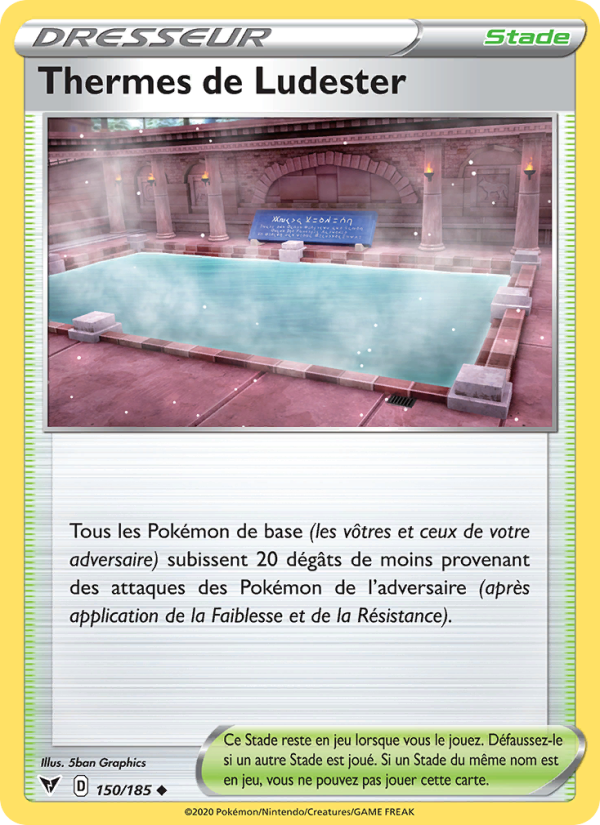 Thermes de Ludester 150 — Voltage Éclatant (French Pokémon TCG card)