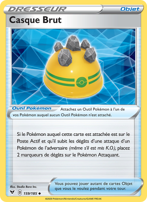 Casque Brut 159 — Voltage Éclatant (French Pokémon TCG card)
