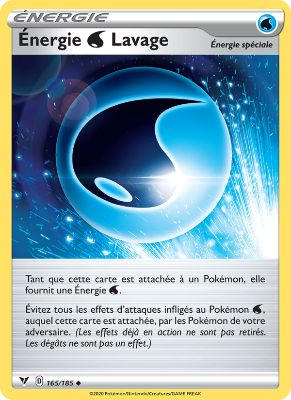 Énergie Water Lavage 165 — Voltage Éclatant (French Pokémon TCG card)