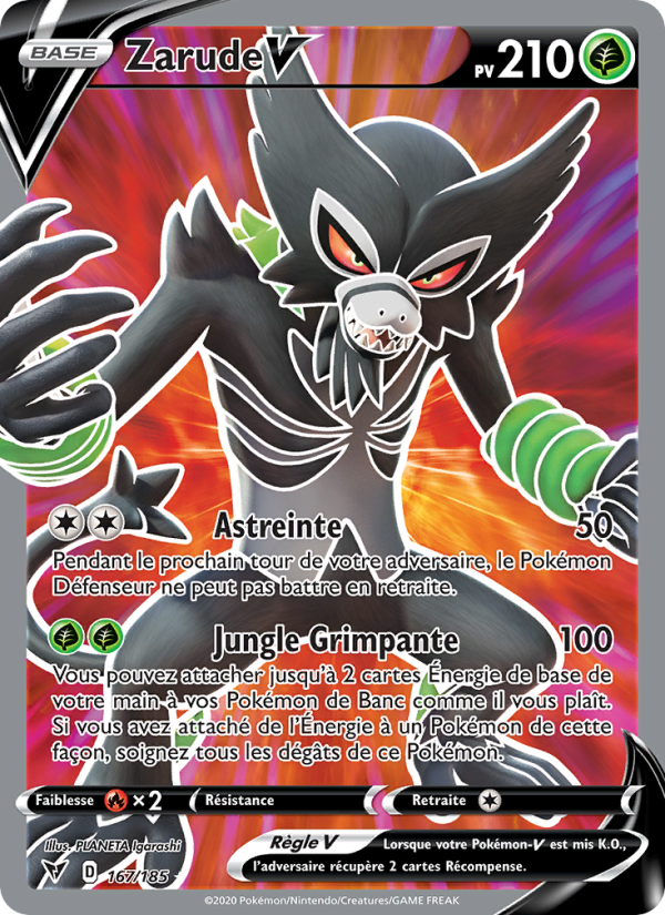 Zarude V 167 — Voltage Éclatant (French Pokémon TCG card)