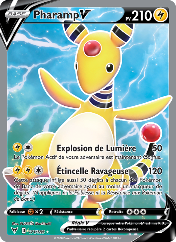 Pharamp V 171 — Voltage Éclatant (French Pokémon TCG card)