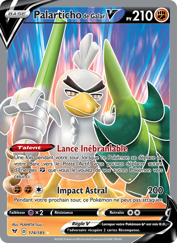 Palarticho de Galar V 174 — Voltage Éclatant (French Pokémon TCG card)