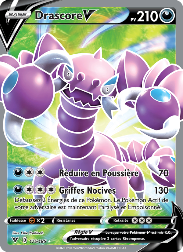 Drascore V 175 — Voltage Éclatant (French Pokémon TCG card)