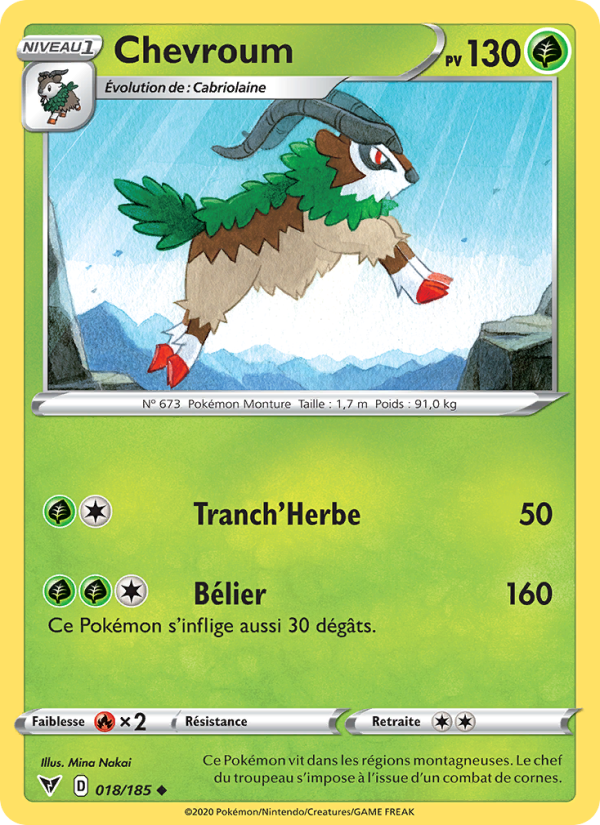 Chevroum 18 — Voltage Éclatant (French Pokémon TCG card)