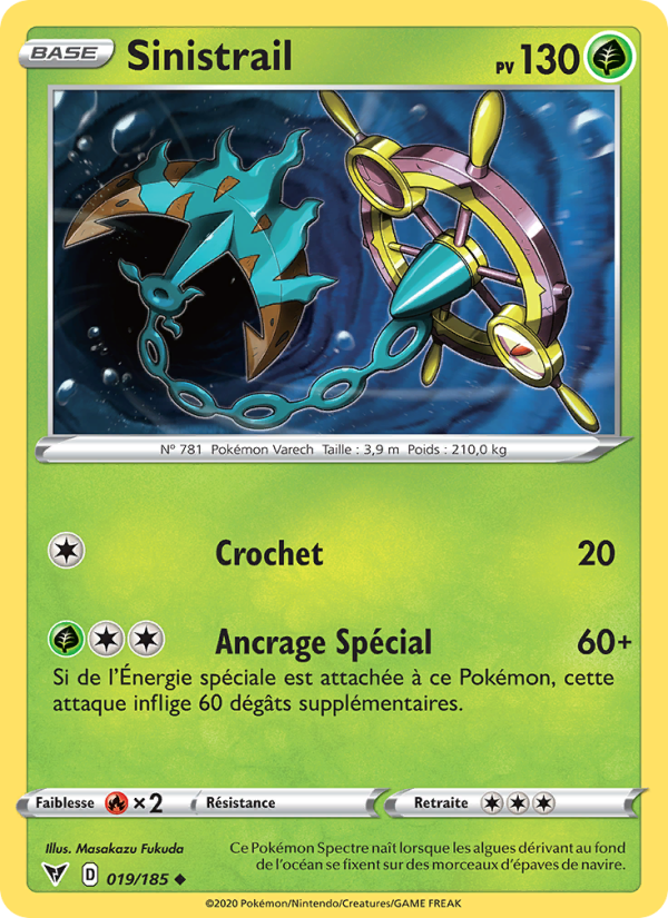Sinistrail 19 — Voltage Éclatant (French Pokémon TCG card)