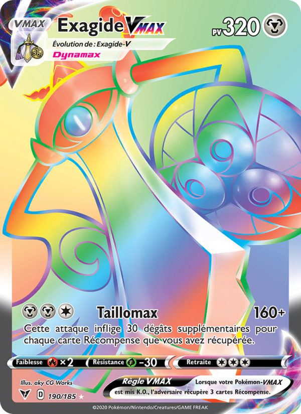 Exagide VMAX 190 — Voltage Éclatant (French Pokémon TCG card)