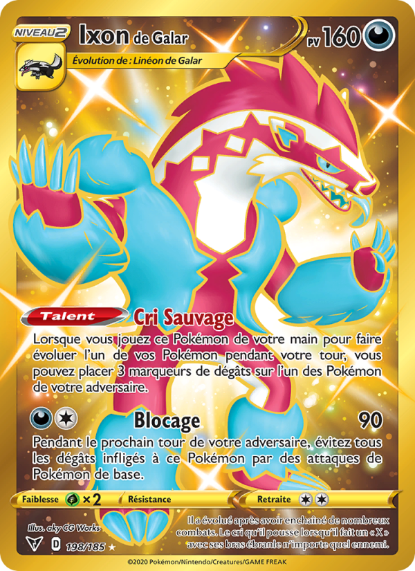 Ixon de Galar 198 — Voltage Éclatant (French Pokémon TCG card)