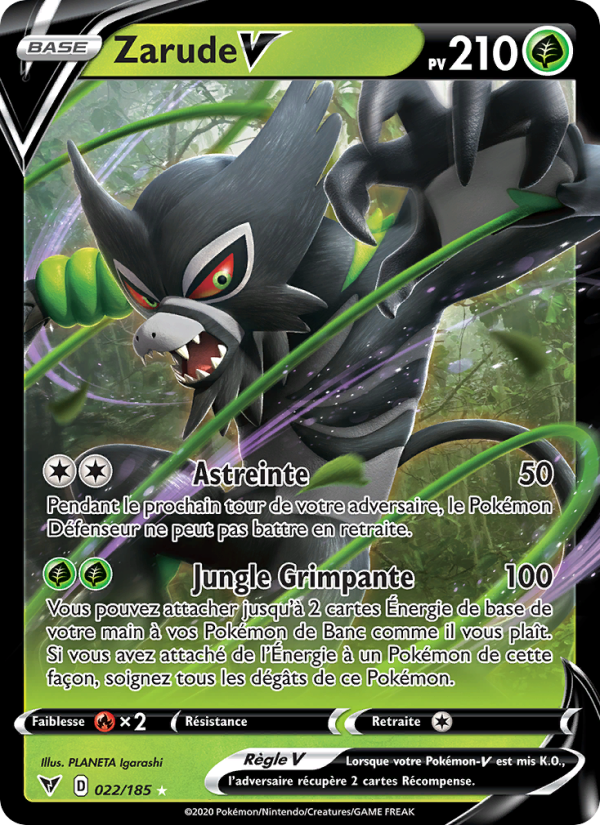 Zarude V 22 — Voltage Éclatant (French Pokémon TCG card)