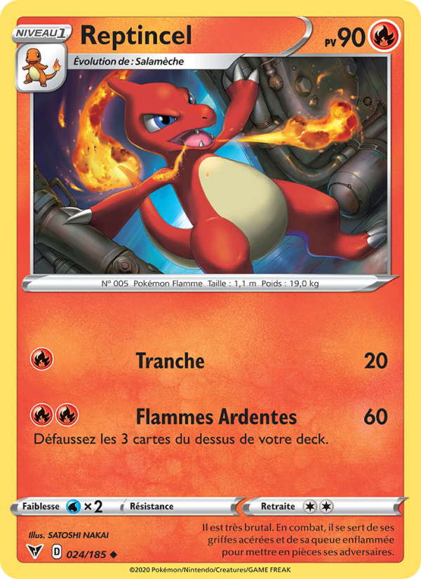 Reptincel 24 — Voltage Éclatant (French Pokémon TCG card)