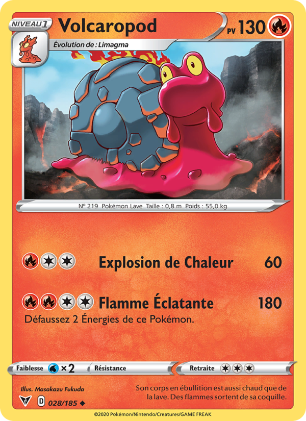 Volcaropod 28 — Voltage Éclatant (French Pokémon TCG card)