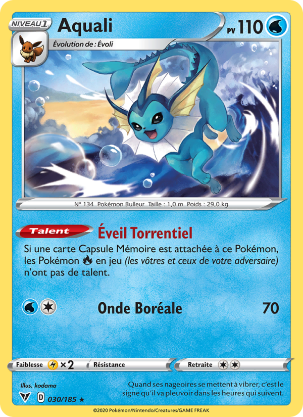 Aquali 30 — Voltage Éclatant (French Pokémon TCG card)