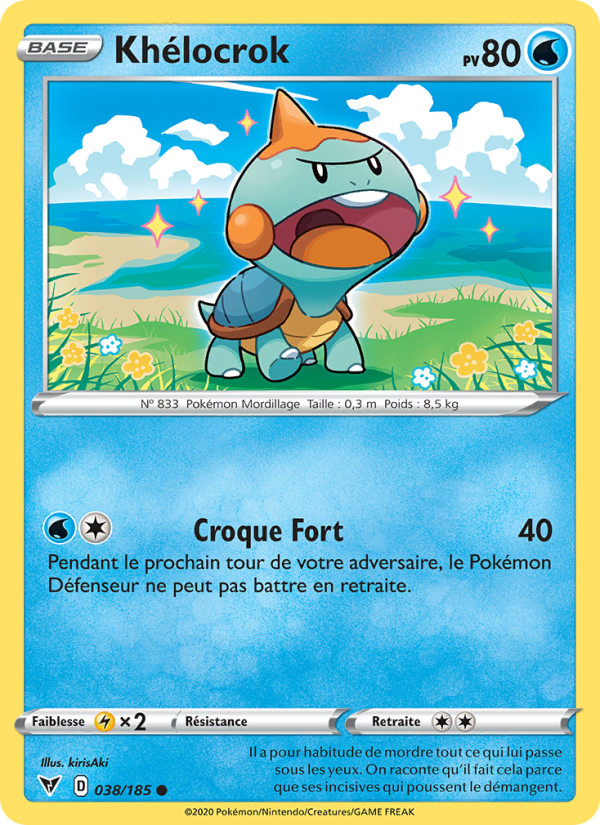 Khélocrok 38 — Voltage Éclatant (French Pokémon TCG card)