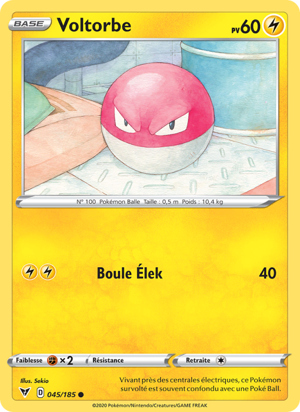 Voltorbe 45 — Voltage Éclatant (French Pokémon TCG card)