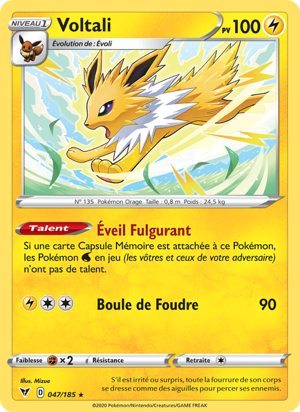 Voltali 47 — Voltage Éclatant (French Pokémon TCG card)