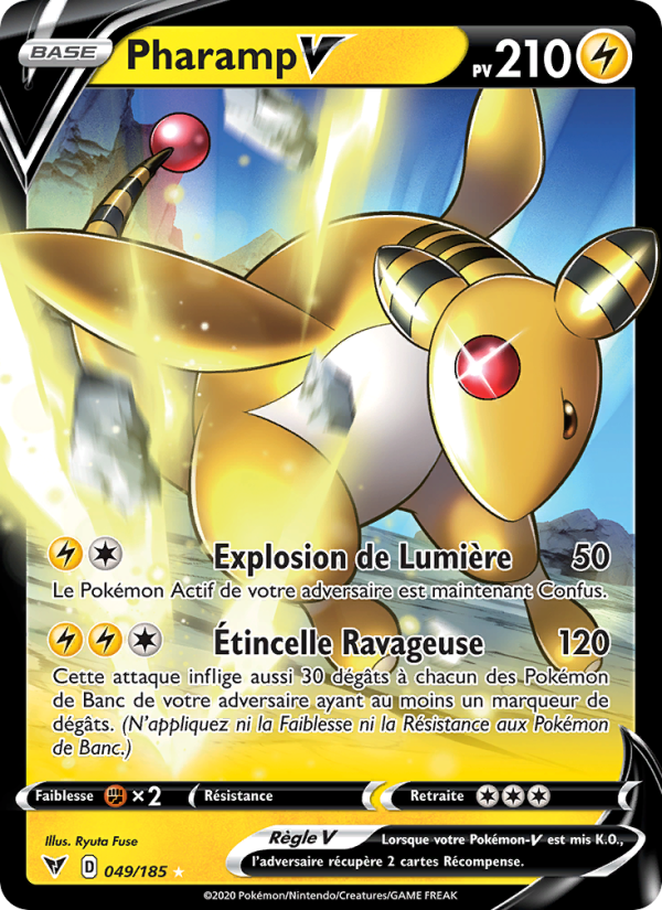 Pharamp V 49 — Voltage Éclatant (French Pokémon TCG card)