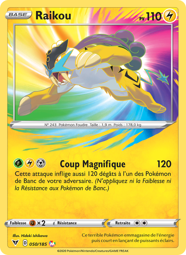 Raikou 50 — Voltage Éclatant (French Pokémon TCG card)