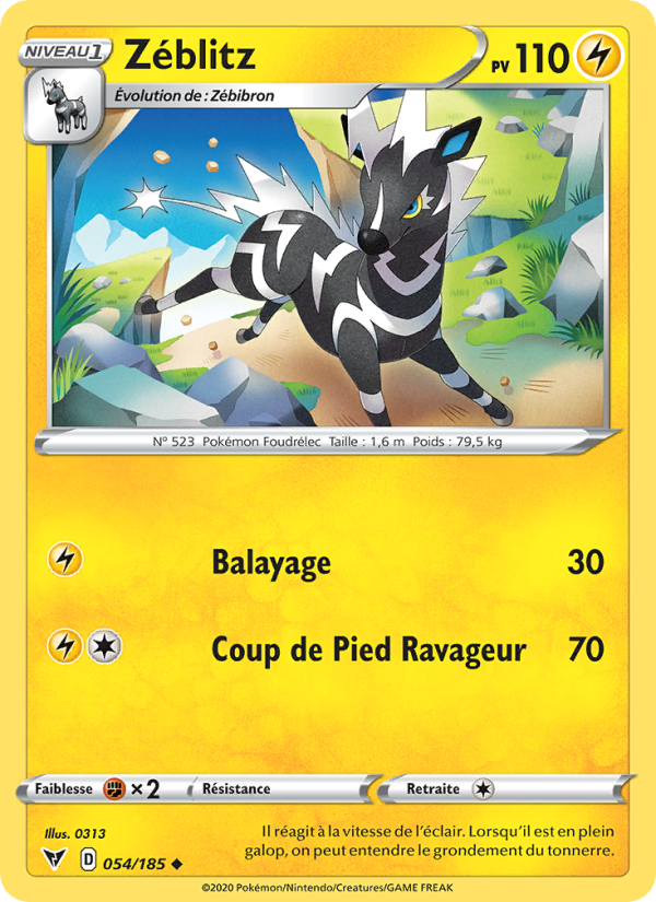Zéblitz 54 — Voltage Éclatant (French Pokémon TCG card)