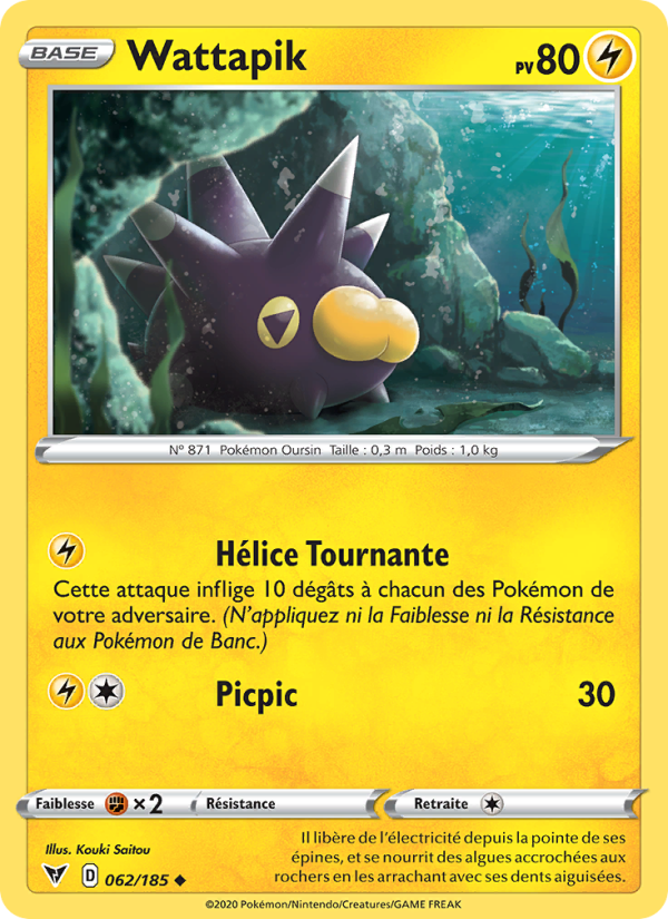 Wattapik 62 — Voltage Éclatant (French Pokémon TCG card)