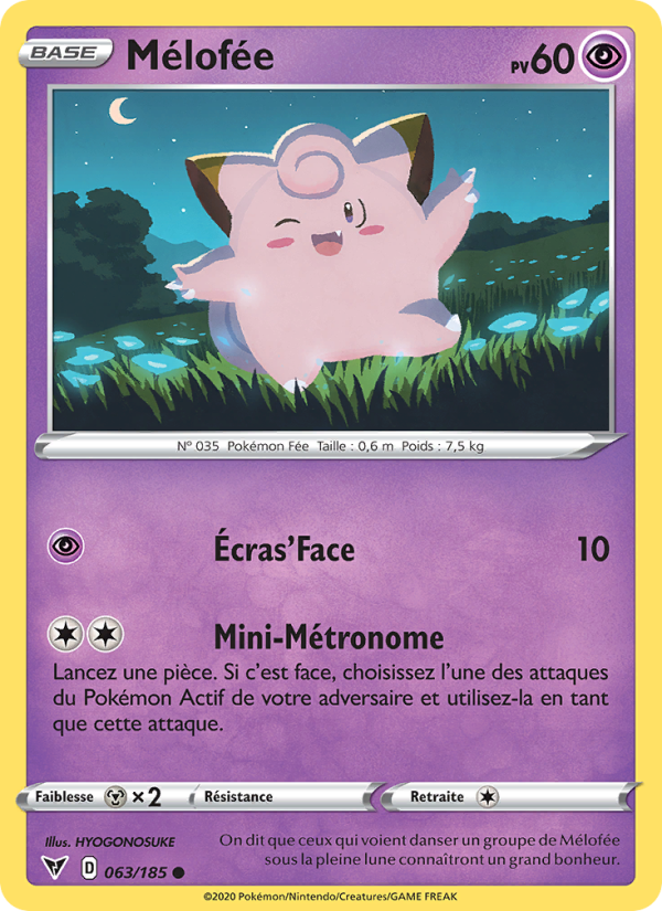 Mélofée 63 — Voltage Éclatant (French Pokémon TCG card)